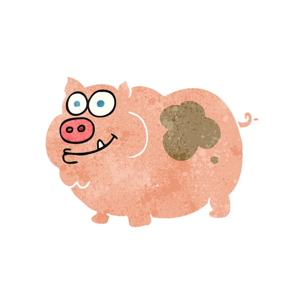 Ретро-мультфільм свиня — стоковий вектор