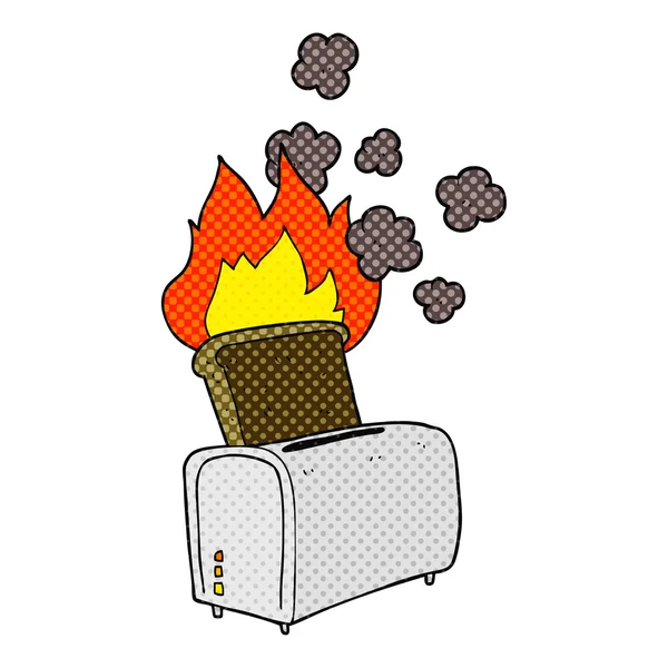 Cartoon verbrande toast — Stockvector