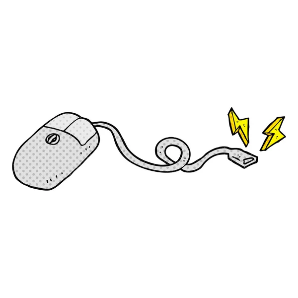 Fumetto stile cartone animato mouse del computer — Vettoriale Stock