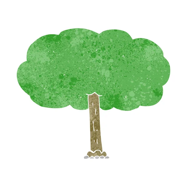 Árbol de dibujos animados retro — Vector de stock