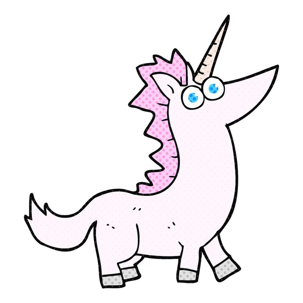Kartun unicorn tangan bebas - Stok Vektor