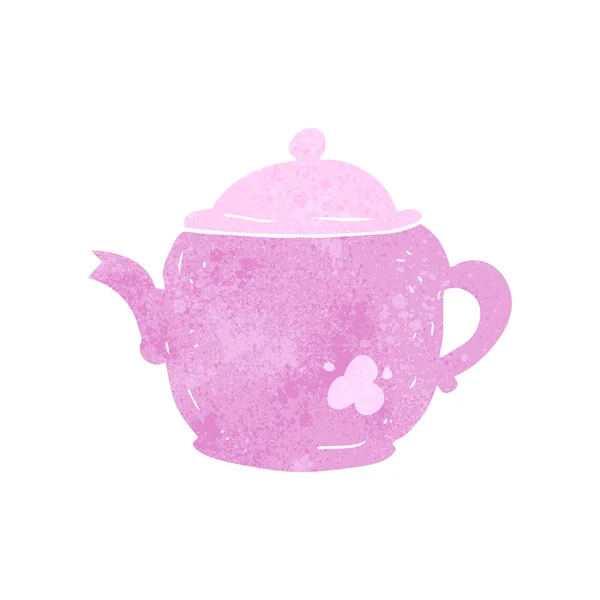 Retro cartoon teapot — Stock Vector