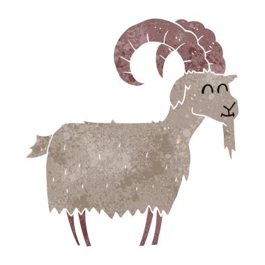 Retro karikatür keçi