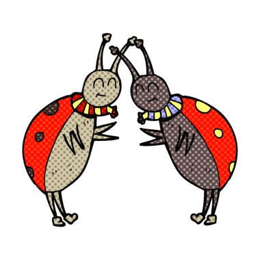 çizgi roman tarzı çizgi film ladybugs tebrik