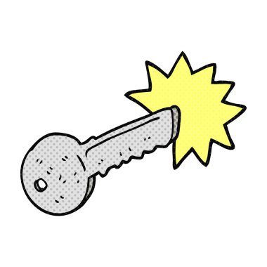 çizgi roman tarzı çizgi film kapı anahtarı