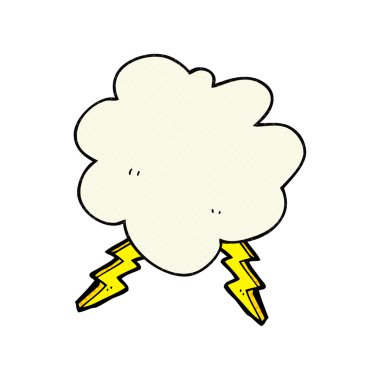 karikatür fırtına bulutu