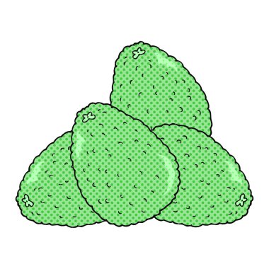 serbest çizilmiş karikatür avokado