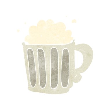 Retro çizgi film bira