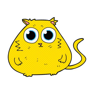 Karikatür kedi iri güzel gözlü