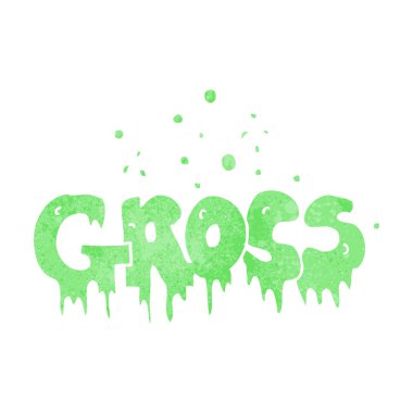 Retro karikatür kelime Brüt