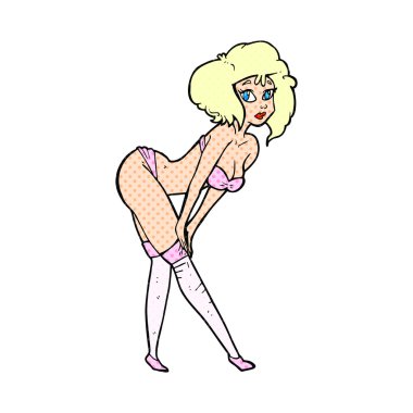 Çizgi film mandalı kız.