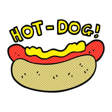 serbest çizim karikatür hotdog