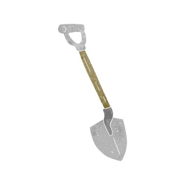 Retro karikatür küreği