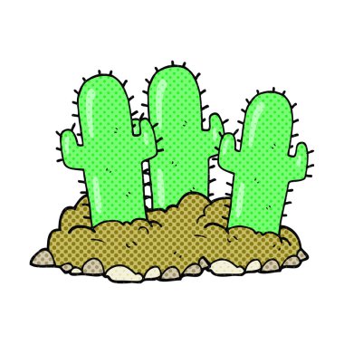 çizgi roman tarzı çizgi film kaktüs