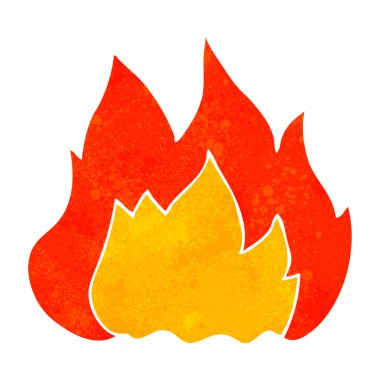 Retro karikatür yangın