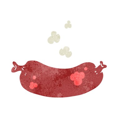 Retro çizgi film sıcak sosis