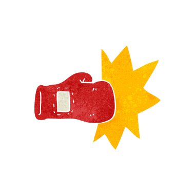 Retro karikatür Boks eldiveni