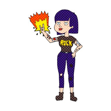 karikatür kaya kız