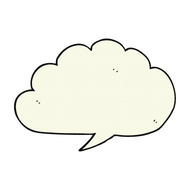 karton bulut konuşma balonu