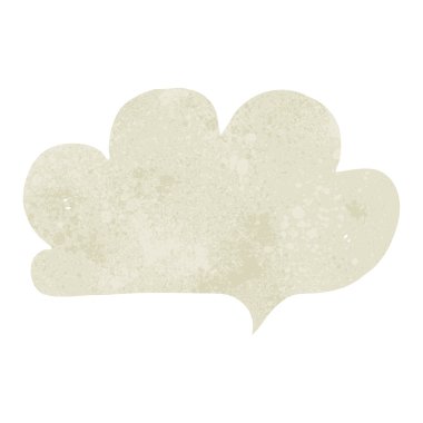 Retro karikatür bulut konuşma balonu