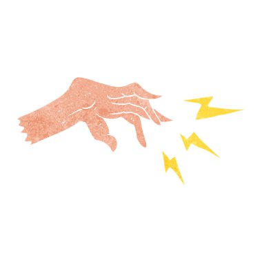 Retro karikatür el döküm büyü