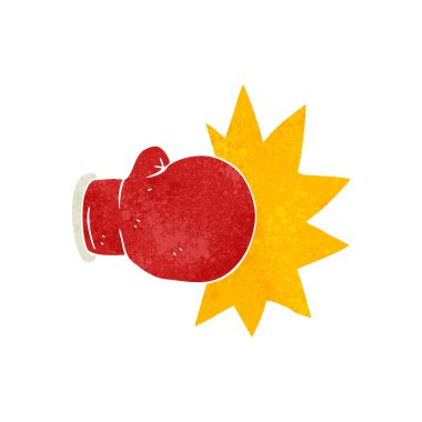 Retro karikatür Boks eldiveni