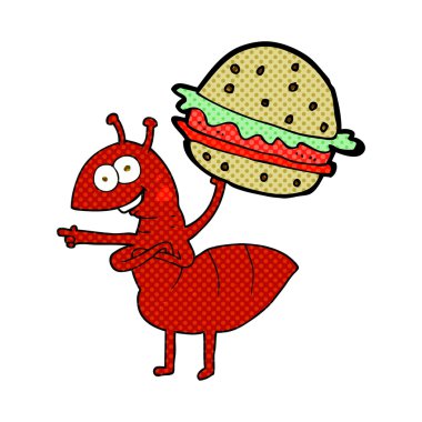 çizgi film karınca yiyecek taşıyan