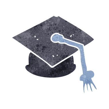 Retro karikatür mezuniyet kap