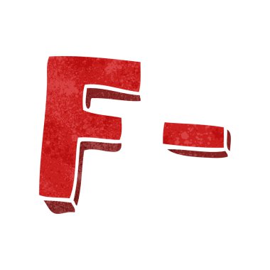 Retro karikatür F notu