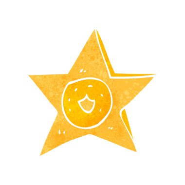 Retro karikatür şerif rozeti