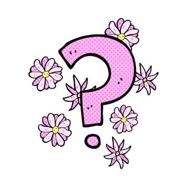 çizgi roman tarzı çizgi film soru işareti