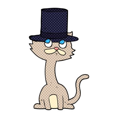 silindir şapkalı kedi çizgi film