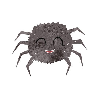 Retro karikatür örümcek
