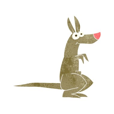 Retro karikatür kanguru