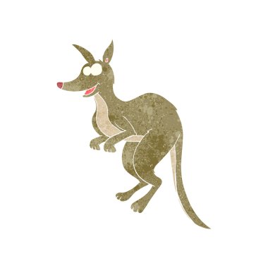 Retro karikatür kanguru