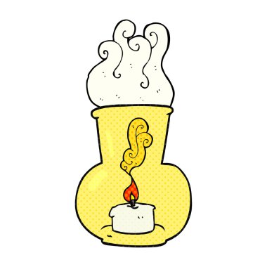 çizgi film eski cam fener mum ile