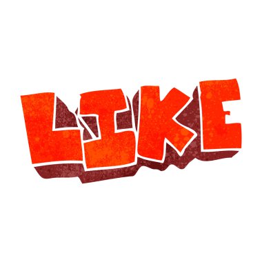 Retro karikatür kelime gibi