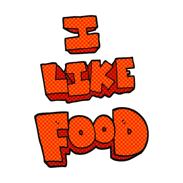 Cartoon ik voedsel symbool — Stockvector