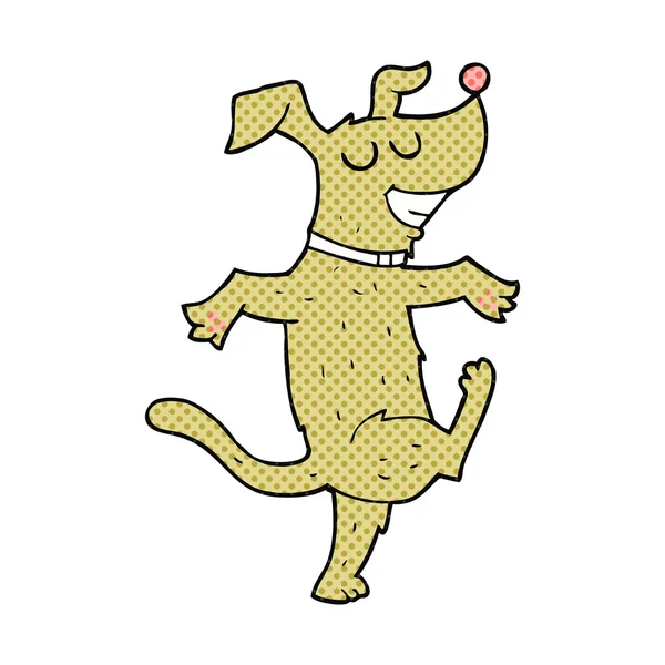 Dessin animé chien dansant — Image vectorielle