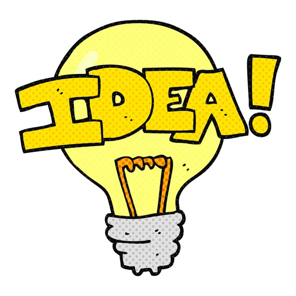 Idea cartone animato lampadina simbolo — Vettoriale Stock