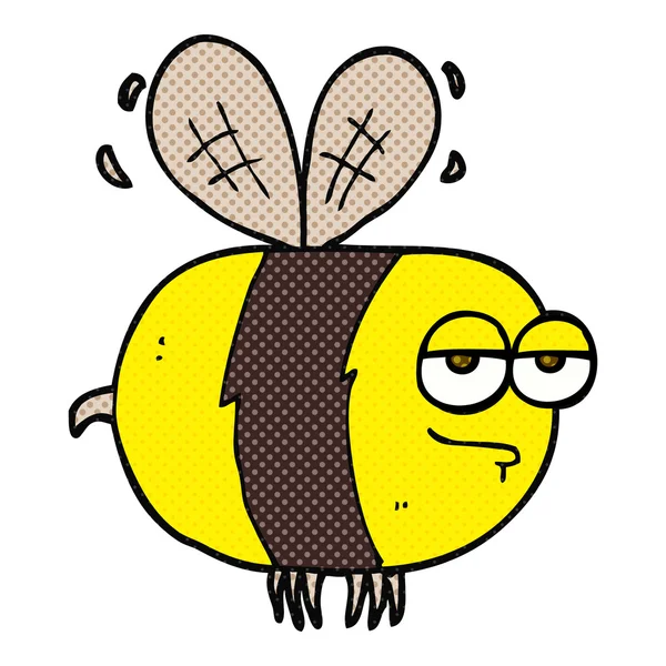 Dessin animé abeille malheureuse — Image vectorielle