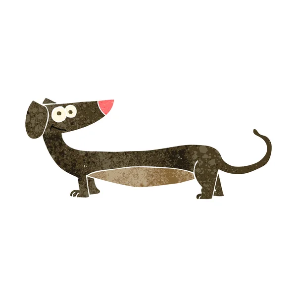 Desenhos animados retro dachshund — Vetor de Stock