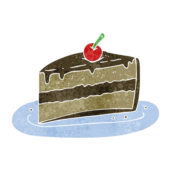 Retro kreslený kousek koláče — Stockový vektor