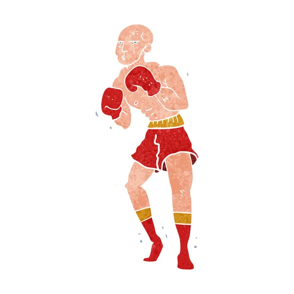 Boxeador de dibujos animados retro — Archivo Imágenes Vectoriales