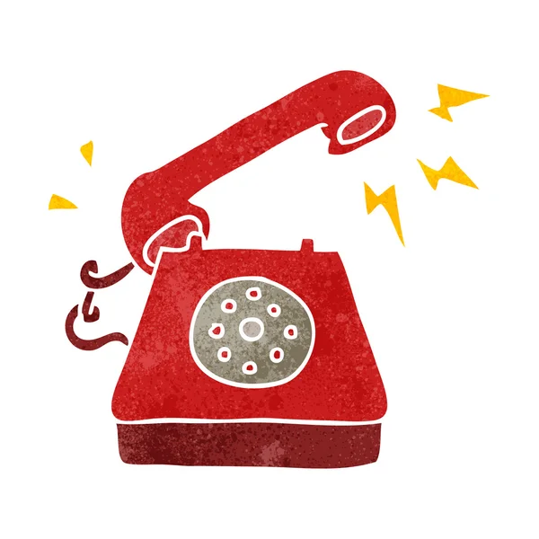 Retro cartoon ringing telephone — Stock Vector