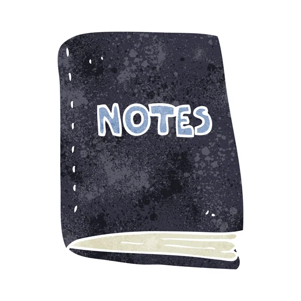 Retro cartoon note book — Stock Vector