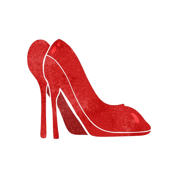 Zapatos de tacón alto de dibujos animados retro — Vector de stock