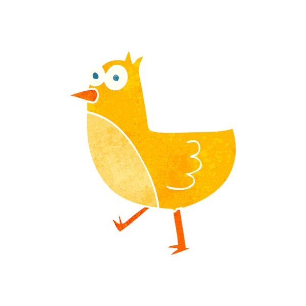 Pájaro de dibujos animados retro — Vector de stock