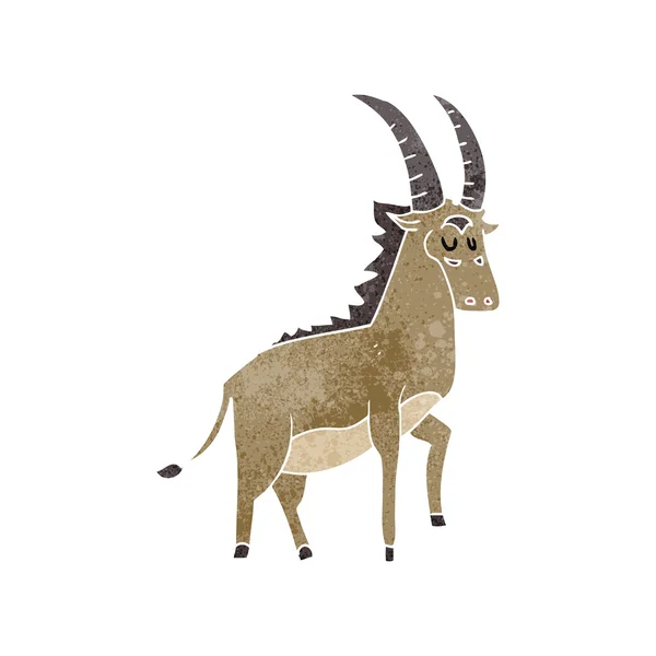 Retro cartoon antelope — Stock Vector