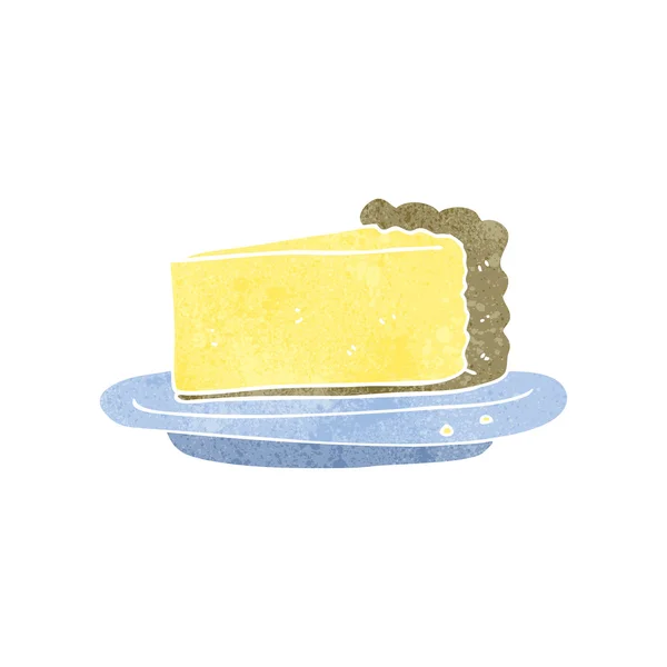 Gâteau au fromage dessin animé rétro — Image vectorielle